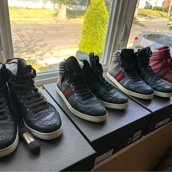 COPY - Men’s Gucci hightop Guccissima sneakers size 8 - Picture 13 of 16